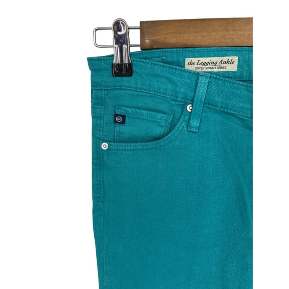 Adriano Goldschmied The Legging Ankle Super Skinny Jeans Turquoise Womens Sz 27 - Picture 2 of 10